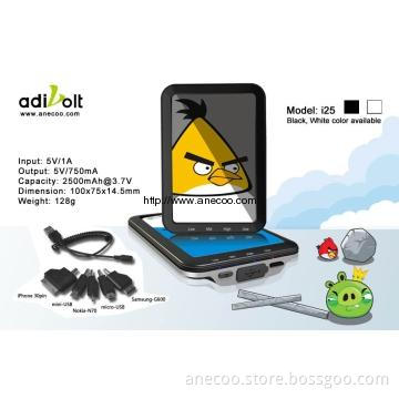 adiVolt Mobile Power Travel Charger External 5V Battery 2500mAh